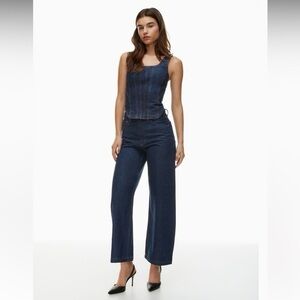Aritzia Denim Forum The Zoe Super Hi-Rise Baggy Blue Size 27